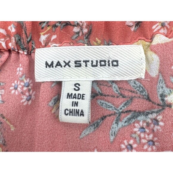 Max Studio Women's Orange Floral Print Ruffle Tiered Pull On Maxi Skirt Sz S - Picture 5 of 9